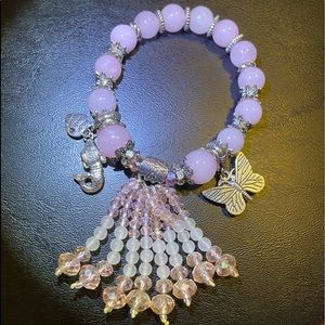 Rose Quartz stretch bracelet nwot